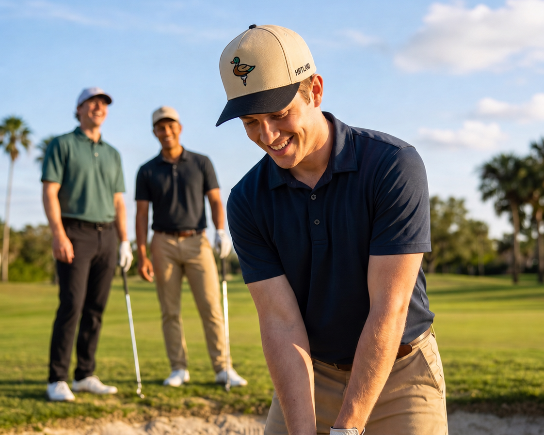 The Sand Trap - Tan and Black Hat
