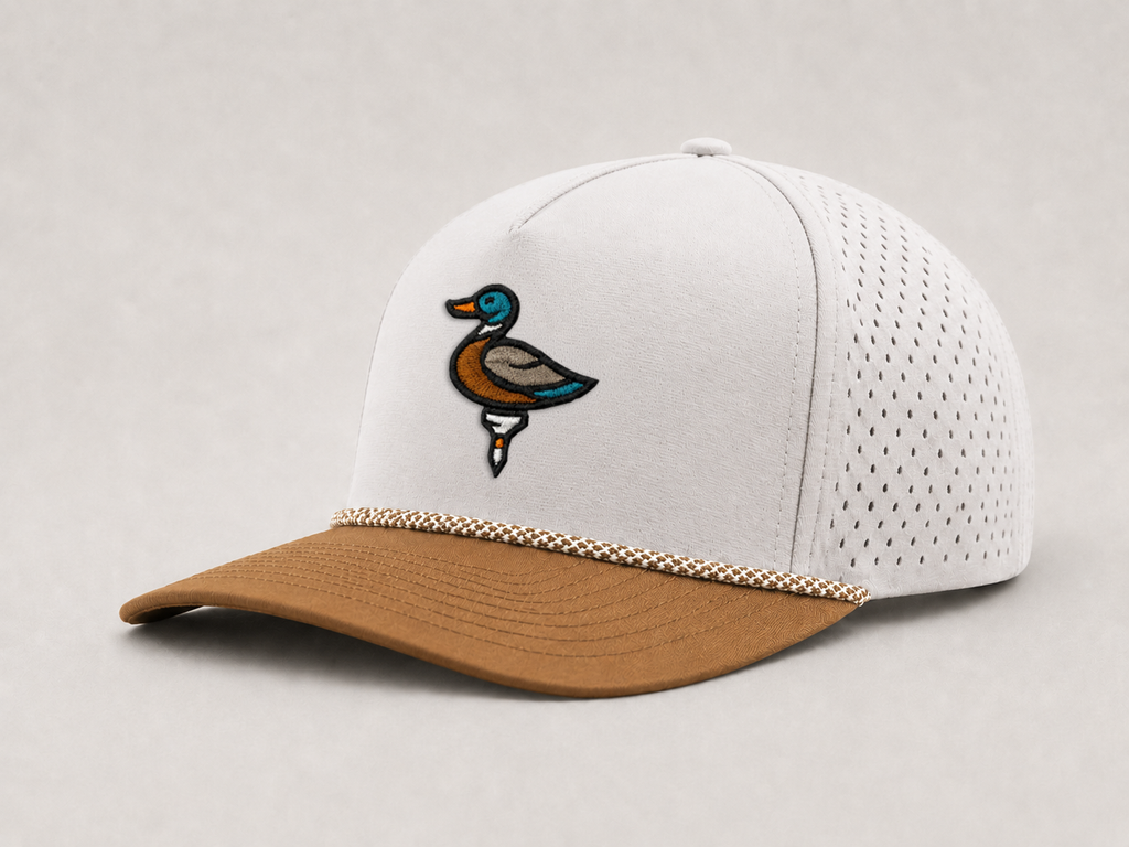 The Sandbar - White & Camel Roped Performance Hat