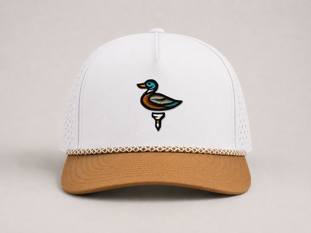 The Sandbar - White & Camel Roped Performance Hat