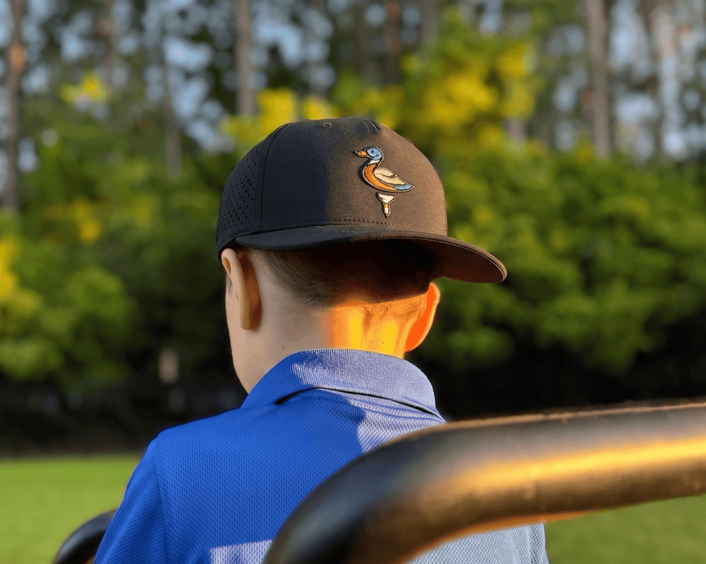 Little Duck Hook - Kids' Black Perforated Hat - The HRTLND
