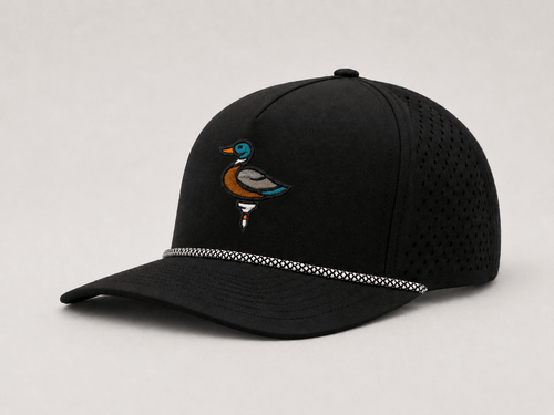 The Duck Hook - Black Roped Performance Hat - The HRTLND