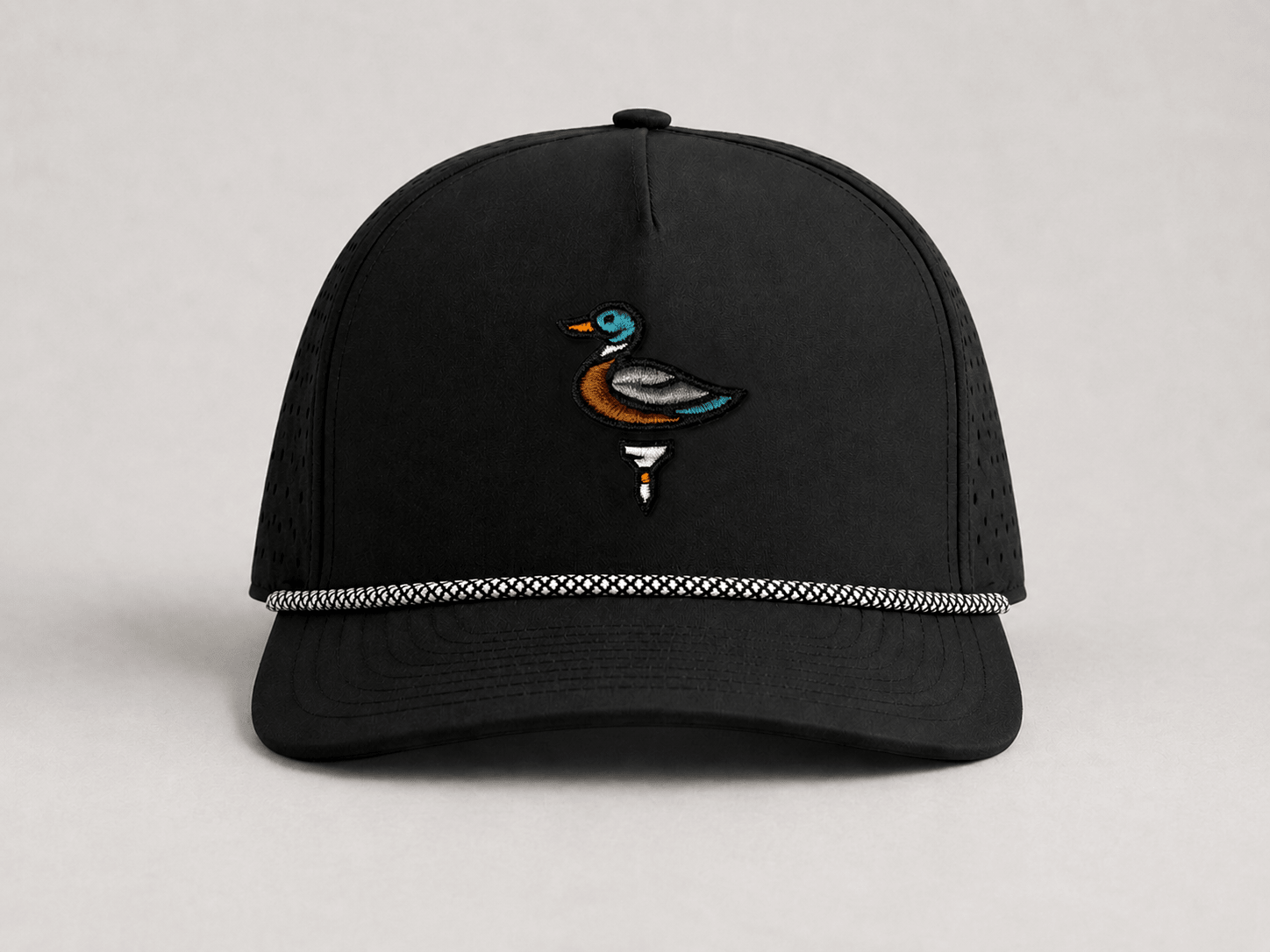 The Duck Hook - Black Roped Performance Hat - The HRTLND