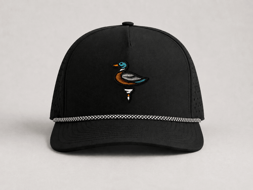 The Duck Hook - Black Roped Performance Hat - The HRTLND