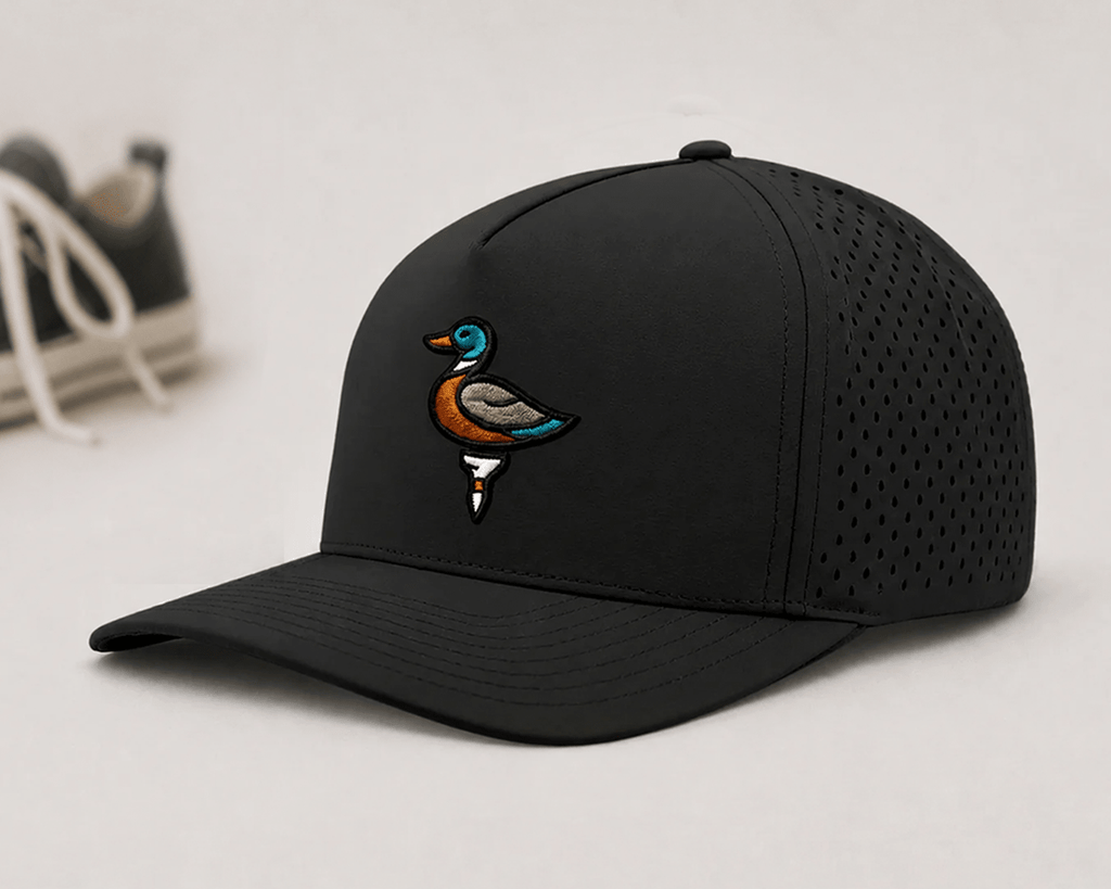 The Little Duck - Kids' Black Perforated Hat - The HRTLND