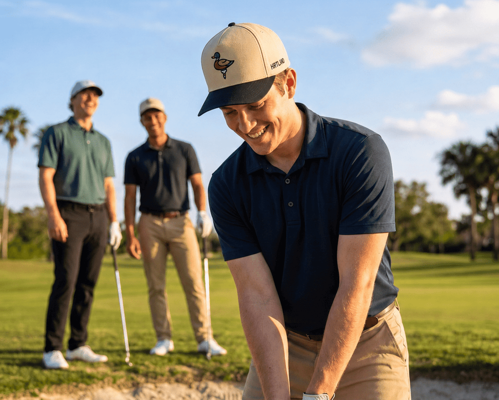 The Sand Trap - Tan and Black Hat - The HRTLND